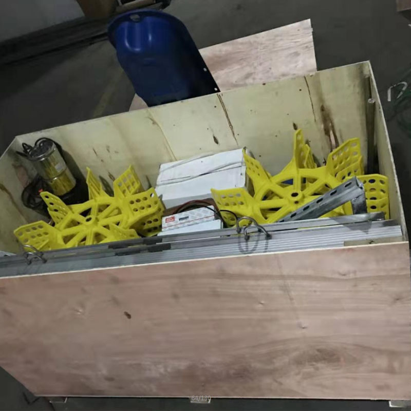Wooden box packing for solar aerator sample order